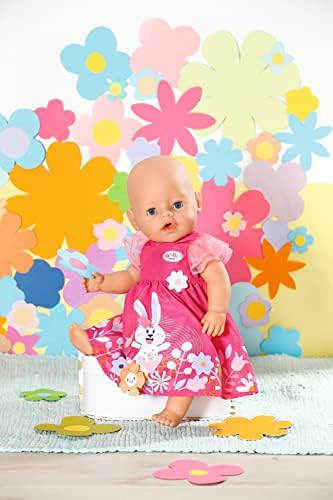 BABY born Dress Flowers - Fits BABY born dolls up to 43cm - Set Includes Flower Dress and hanger - Suitable for children aged 3+ years - 832639