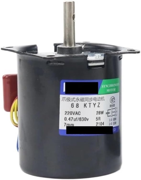 Synchronous Motor 100KG 28W 68KTYZ 220 AC Permanent Magnet with Bracket CW/CCW Metal Geared Slow Speed 2.5 to 110RPM(60rpm with bracket)