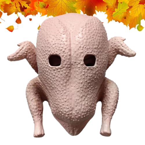 Funny Halloween Masque - Latex Turkey Head, Novelty Poultry , Hilarious | Cosplay Prop Realistic Headwear Funny Halloween Masque