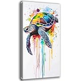 Diamond Painting Sea ​​Turtle marina, Pintura de Diamante Kit Manualidades Adultos, 5D DIY Round Full Drill Cristal Diamond Painting Adultos Animal, Dibujos con Diamantes, Regalo Mujer 35x70cm 0C-45