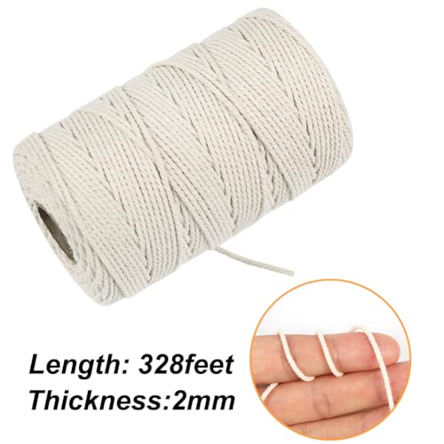Vivifying Butchers Twine, 328 Feet 2mm Food Safe Cotton Bakers String for Tying Meat, Making Sausage, Trussing Turkey, Roasting, Cooking and Packing(Beige) - Image 2