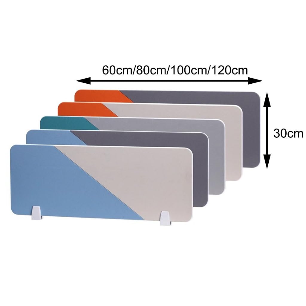 Sichtschutzwand für den Schreibtisch, Raumteiler für Bürotische, geräuschdämpfende Trennwand, Spuckschutz, Trennwand für Arbeitsbereiche, 30 x 120 x 0,5 cm, Farbe A, ideal für Zuhause und Bü