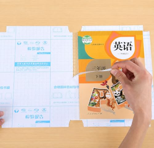 Image of Redluv Transparent Self Adhesive Book Cover Film Sheets - 30 Pcs (3 Different Sizes, 10 Each) | Waterproof Clear Book Binding Cover for School Textbooks, Notebooks & Office Books | Bubble-Free
