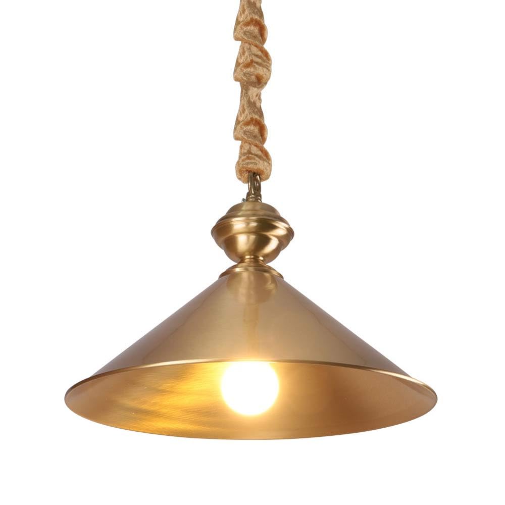 Suspension cuisine dorée brossée style industriel milieu du siècle 9,5"