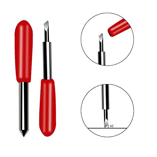 Image of 30 Pack Replacement Blades for Cricut Explore Air 2 Cricut Vinyl Cutting Blade 45 Degree Cutting Plotter Blades for Cricut Blades for Cricut Maker Expression Vinyl Cutter Machines Deep Cut Blade (Red