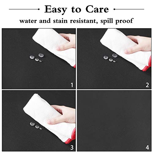 Sancua Round Tablecloth - 60 Inch - Water Resistant Spill Proof Washable Polyester Table Cloth Decorative Fabric Table Cover For Dining Table, Buffet Parties And Camping, Black #TOP5