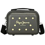 Pepe Jeans Leire Neceser Adaptable con Bandolera Negro 29x21x15 cms Rígido ABS 9,14L
