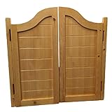 CAIJUN Holztür Aus Holz, Schwingtür Cafe Türen Mit Scharnier für Küche, Bar, Restaurant, Eingang, Raumteiler Anpassbar (Color : A, Size : 115x90cm)