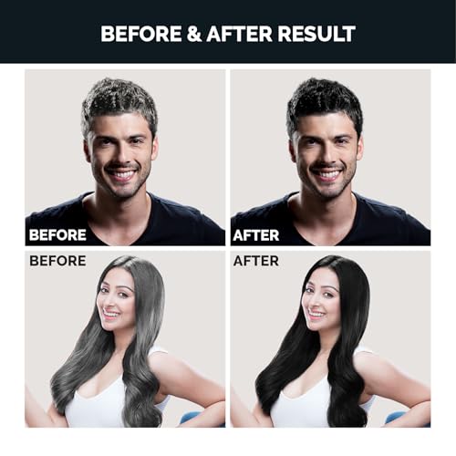 Image of Natural Black 20 Minutes Gel Hair Color, Fruitberries Extracted - 100% Grey Coverage, No Skin Stain- 100ML Developer and 100ML Colorant, Pack of 1