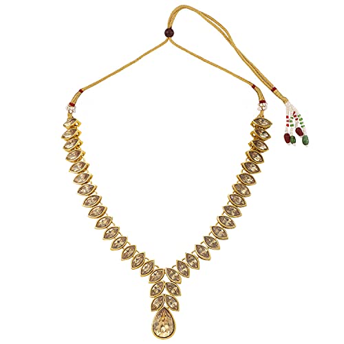 Image of Peora Traditional Crystal Necklace & Jewellery Set Gift for Women