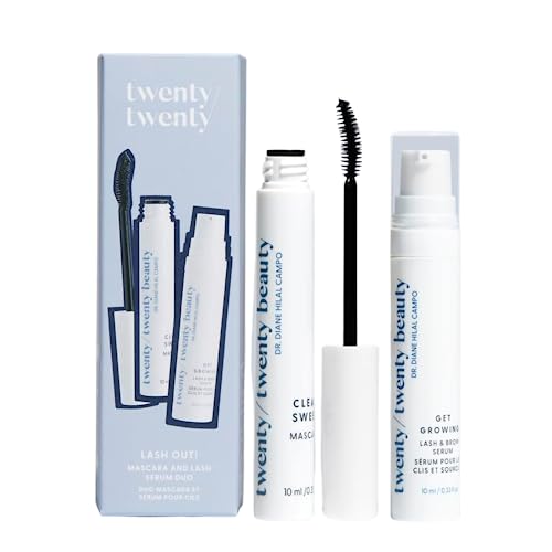 Twenty/Twenty Beauty - Lash Out! Clean Sweep Long-Lasting Mascara And Lash Growth Serum Set For Longer, Healthier Lashes, Vegan And Cruelty-Free #TOP13