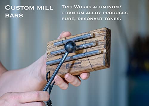Treeworks Chimes Energy Chime With Mallet For Meditation, Sound Healing Or Yoga, 5 Notes –– Made In U.s.a. –– Long Resonance With Brilliant Tone, Solid Tennessee Hardwood Mantle (Tre420) #TOP2