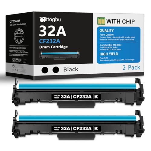 Tambour CF232A 32A rechange pour HP LaserJet Pro M203 et MFP M227 | Pack de 2 tambours d'imagerie