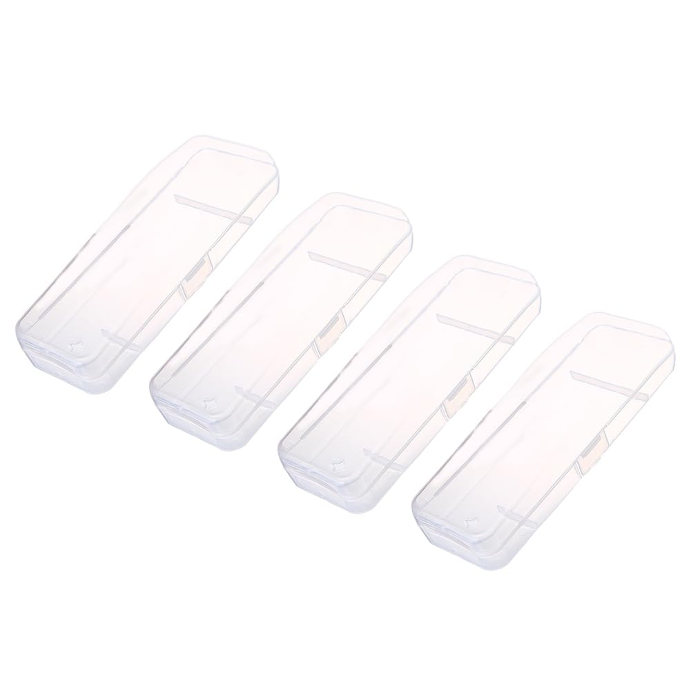 4 Pieces Manual Razor Protector Storage Box Cover Case Container Portable Shaver Storage Box Holder Protector Case Organizer Shaving Accessories, Clear