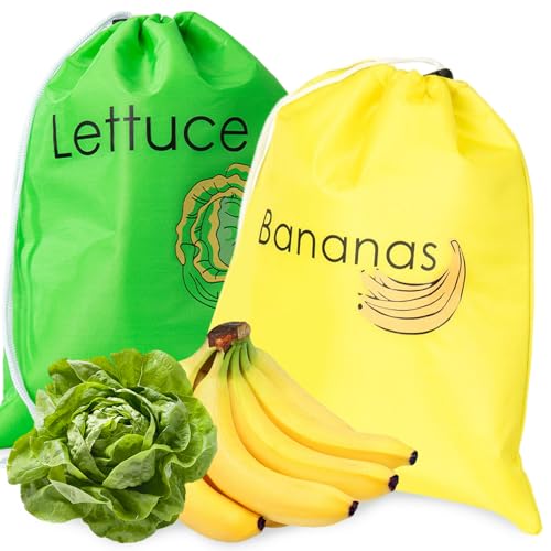 Banana Keeper for Freshness, 2Pcs Banana Bag Reusable Fruit Freshness