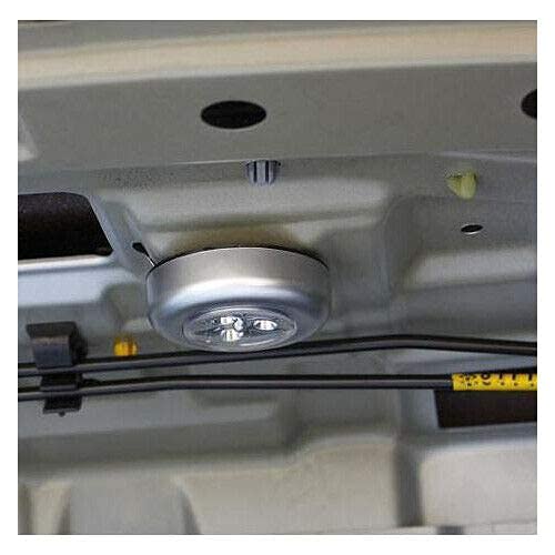 ubersweetImported 8 x self-Stick N Click 3 LED Light Battery Operated Push on/Off T Light T5K7