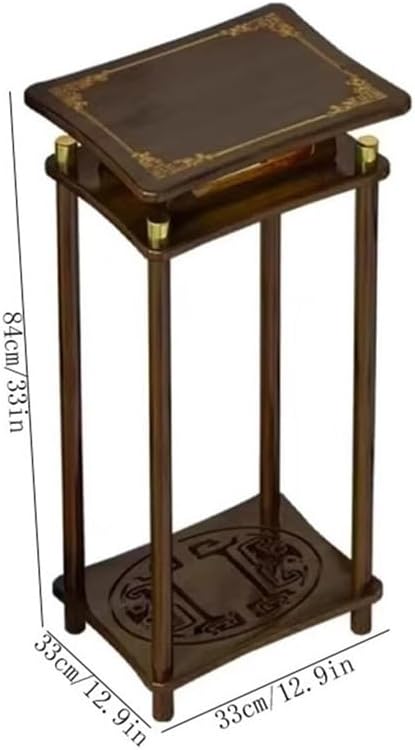 Vase Stand Walnut Colour Wood Bonsai Rack, Indoor Outdoor Home Decoration Plant Shelf