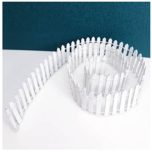 Miniature Fairy Garden Fence 35 Inches,Fairy Garden Accessories Outdoor Wood Picket Fence,DIY Flowerpot Decoration, Miniature Garden Decoration