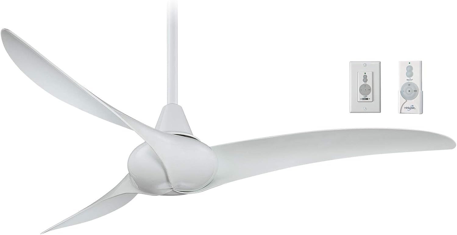 Minka-Aire F843-WH, Wave, 52" Smart Ceiling Fan, White with Additional Wall Control