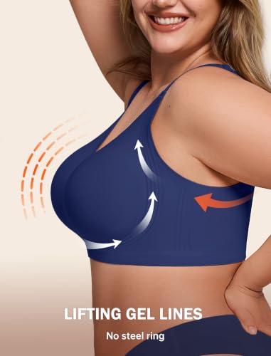 Image of LetsJoli Jelly Bras for Women No Underwire Plus Size Push Up Supportive