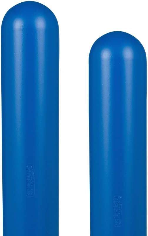 BollardGard 7 x 52 2-Pack Round Top Bollard Cover - Innoplast (Blue No Tape)