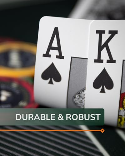 Bullets Playing Cards w kule premium profesjonalne plastikowe karty do pokera platyna z dwoma narożnymi postaciami - Gry w karty Deluxe z indeksem Jumbo - profesjonalne karty do gry premium do pokera Texas Holdem