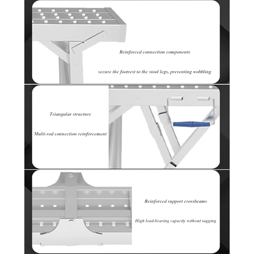 Andamio portátil multifunción con escaleras de taburete regulables para construcción 7