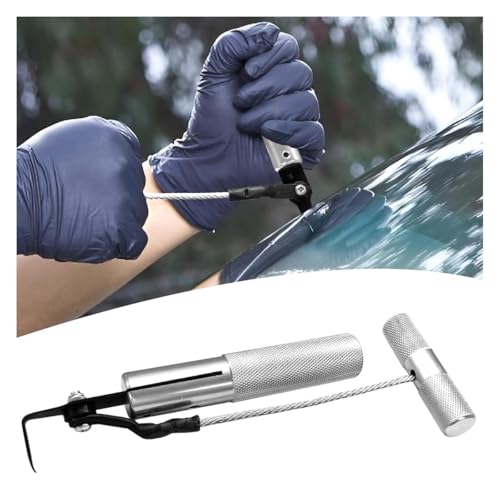 YoRise Car Windshield Removal Tool, Quick Release Hand Pry Cutter, Automotive Windscreen Glass Removal Tool, Universal Car Window Repair Replacement Accessories for Sedan/SUV/Truck (Silver)