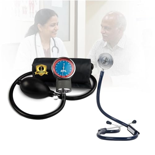 Image of BPL Medical Technologies Aneroid Sphygmomanometer Manual Blood Pressure Monitor and ST-02 Brass Stethoscope