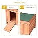 Zefvkip Small Wooden Rabbit Hutch Bunny Cage Guinea Pig Cage Duck House Dog House with Openable & Waterproof Roof, Natural