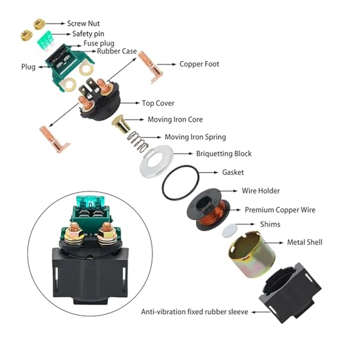 Relé de arranque para solucionar fallos eléctricos en moto VN800 y EN500 6