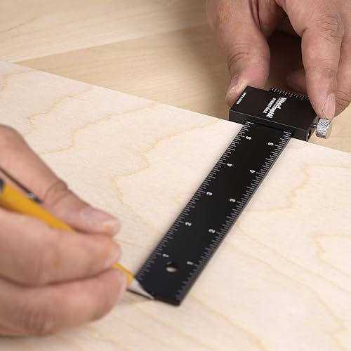 Woodraphic 12" Pocket Ruler – Long CNC Machined Marking Ruler for Woodworking, Cabinetry, and Joinery