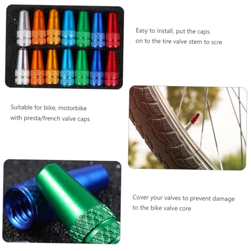 30 tapas de válvula para bicicleta estilo francés para polvo, 30 piezas, colores surtidos para neumáticos de bicicleta de montaña, carretera y moto miniatura 3