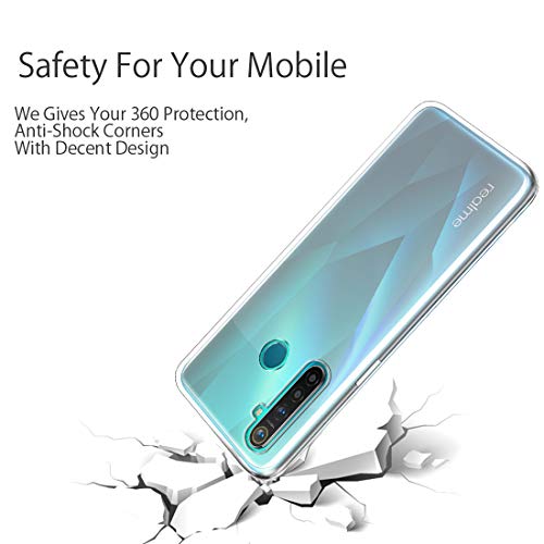 Image of Fashionury Crystal Clear Case for Realme 5S | Yellowing Resistance | Transparent TPU Silicone | Raised Camera Lips | Slim Transparent Cover