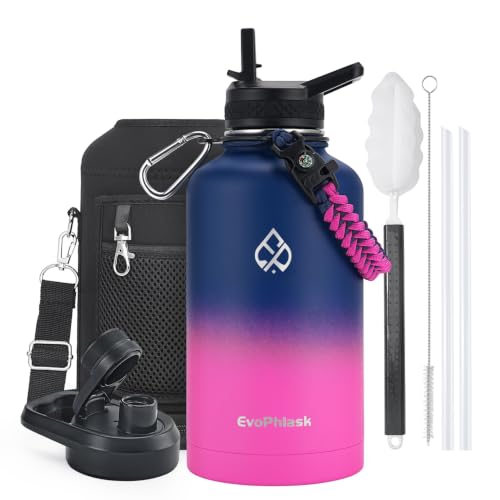 EvoPhlask Insulated Water Bottle 64 oz with Carrier Bag