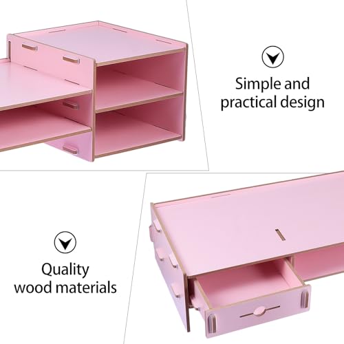 Support moniteur PC en bois pour organiser un bureau encombré