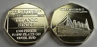 RMS TITANIC SINKS 1913 Silver Commemorative Coin 20TH CENTURY NEWS 'THE CENTURION' SERIES Albums/50p Coin Hunt Collectors