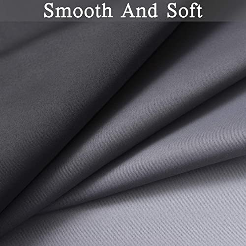 Image of SimpleHome Ombre Gradient Black White to Gray Curtains for Bedroom, 52Wx63L | Room Darkening Curtains,Light Blocking Thermal Insulated Grommet Window Curtains for Living Room,2 Panels,63 Inches Length
