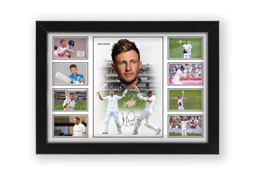 Poster Joe Root dédicacé édition limitée cadre A4 de collection