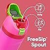 Owala Kids FreeSip Insulated Stainless Steel Water Bottle with Straw, BPA-Free Sports Water Bottle, Great for Travel, 16 oz, All the Berries #1