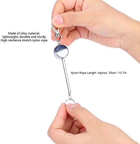 Heavy-duty Retractable Key Chain with 23 Inch Nylon Cable for Keys ID Card Other Mountaineering Tools Accessories