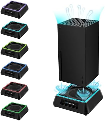 Mcbazel Xbox Series X Suporte de refrigeração com luz RGB/função ...