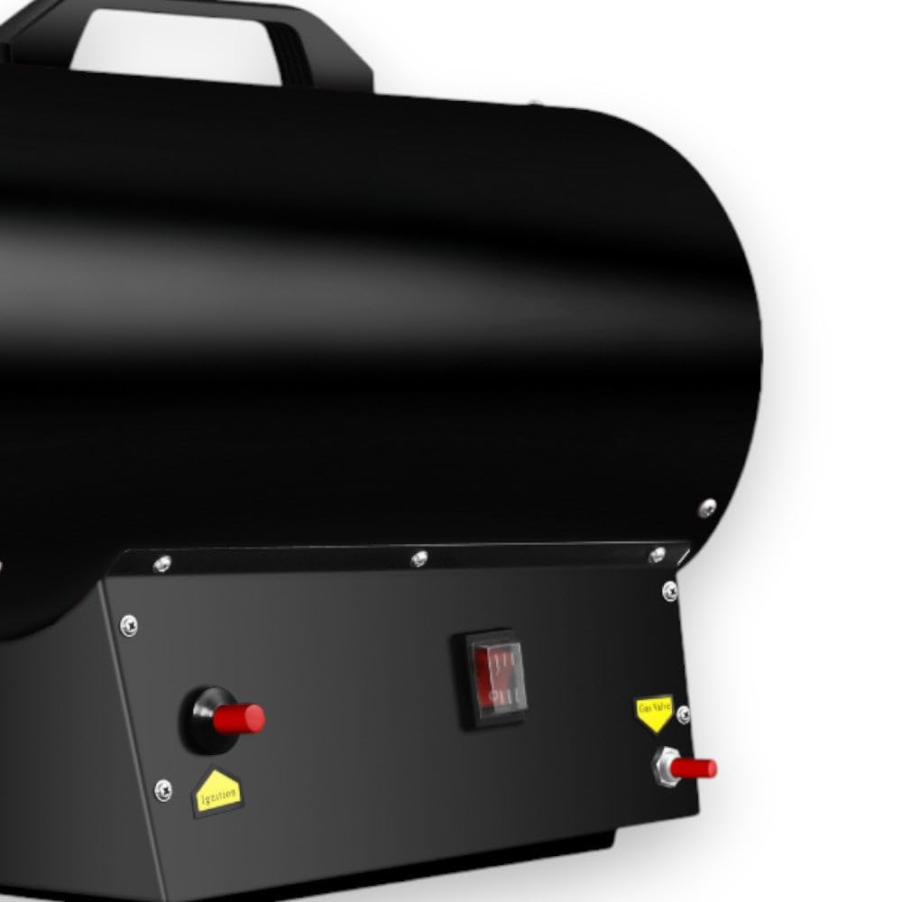 Heißluft-Gasgenerator mit max. Leistung 240 V, thermischer Schutz und Luftdurchsatz - 35 x 20,5 x 31 cm - 15 kW
