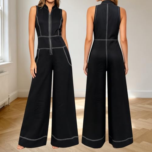 Mono de mujer elegante para verano y fiestas chic de dos piezas sin mangas 5