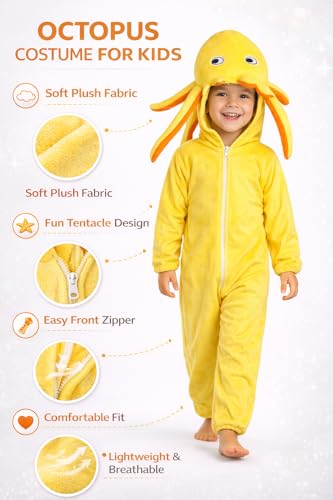 Image of Raj Costume Animal Fancy Dress Costume for Boys & Girls | Hooded Full Body Wildlife Zoo Animal Jumpsuit | Soft Costume for School Function, Fancy Dress, Halloween, Birthday, Cosplay & Role Play