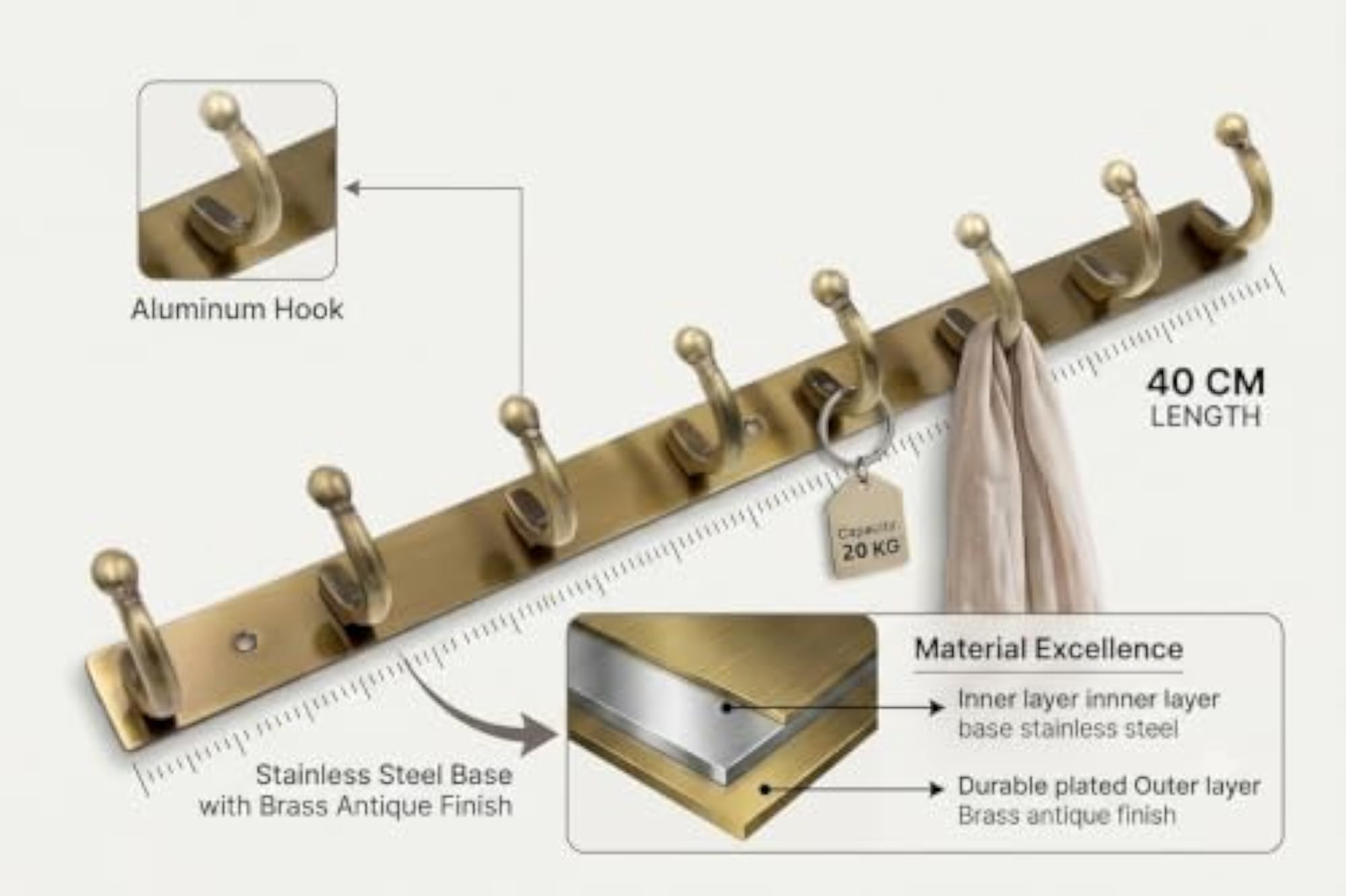 Heavy Duty Goli Stainless Steel Cloth Hanger