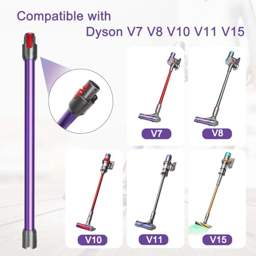 Verlängerungsrohr für Dyson V11 V15 V10 V8 V7 Stabstaubsauger, Ersatz Teleskoprohr Schnellspanner Verlängerungsstange Zubehör, 72cm（ lila）