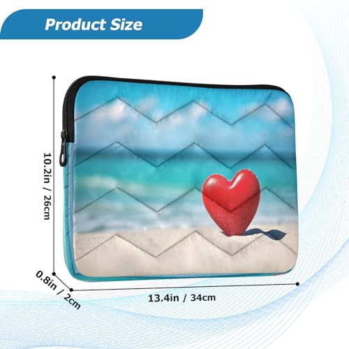 Funda para portátil de 13-14 pulgadas Love Heart Beach Sand miniatura 3