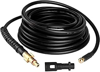 YUET 15M Drain Pipe Cleaning Hose with Adapter,Flexible Tube Unblocker and Drain Kit for Karcher High Pressure Washers Washer Sewer Replacement,Cleaner Kit Kärcher K-Series and LAVOR