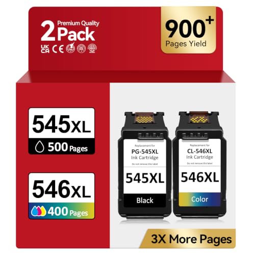 INKYEAH Tinta 545 546 XL, Reemplazo para Cartucho Tinta Canon 545 y 546 XL, Cartuchos PG 545 CL 546 XL para Pixma TS3400 TS3100 TS3150 TS3300 TS3350 TS3450 TR4500 TR4551 MG2500